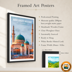 Abdelkader Mosque - Algeria - Travel Poster Vintage Style Wall Art Print - Art Print - Travel Art Poster