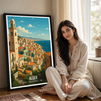 Alger - Algeria - Travel Poster Vintage Style Wall Art Print - Art Print - Travel Art Poster