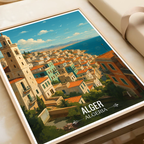 Alger - Algeria - Travel Poster Vintage Style Wall Art Print - Art Print - Travel Art Poster