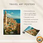 Alger - Algeria - Travel Poster Vintage Style Wall Art Print - Art Print - Travel Art Poster