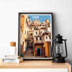 Casbah - Algeria - Travel Poster Vintage Style Wall Art Print - Art Print - Travel Art Poster