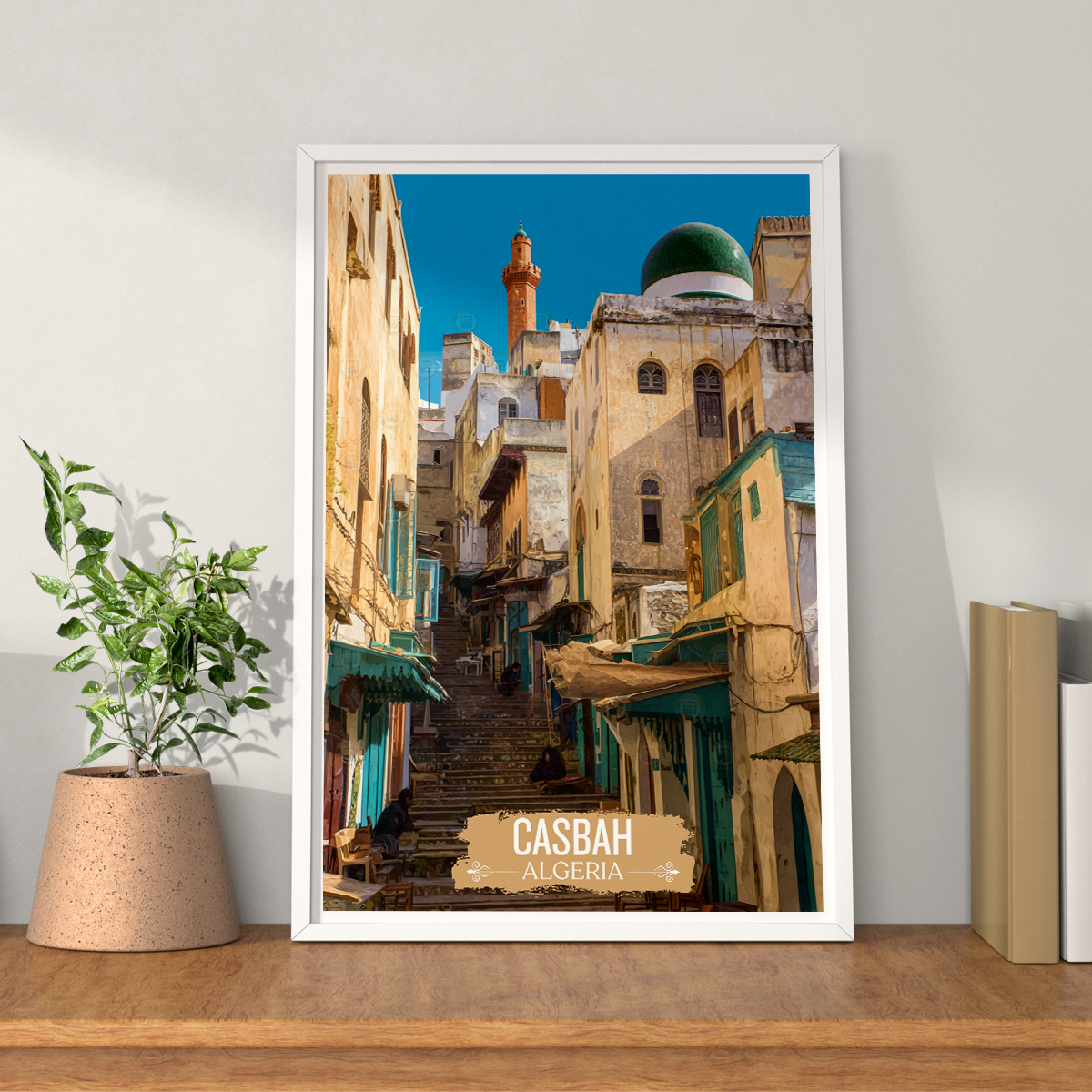 Casbah - Algeria - Travel Poster Vintage Style Wall Art Print - Art Print - Travel Art Poster