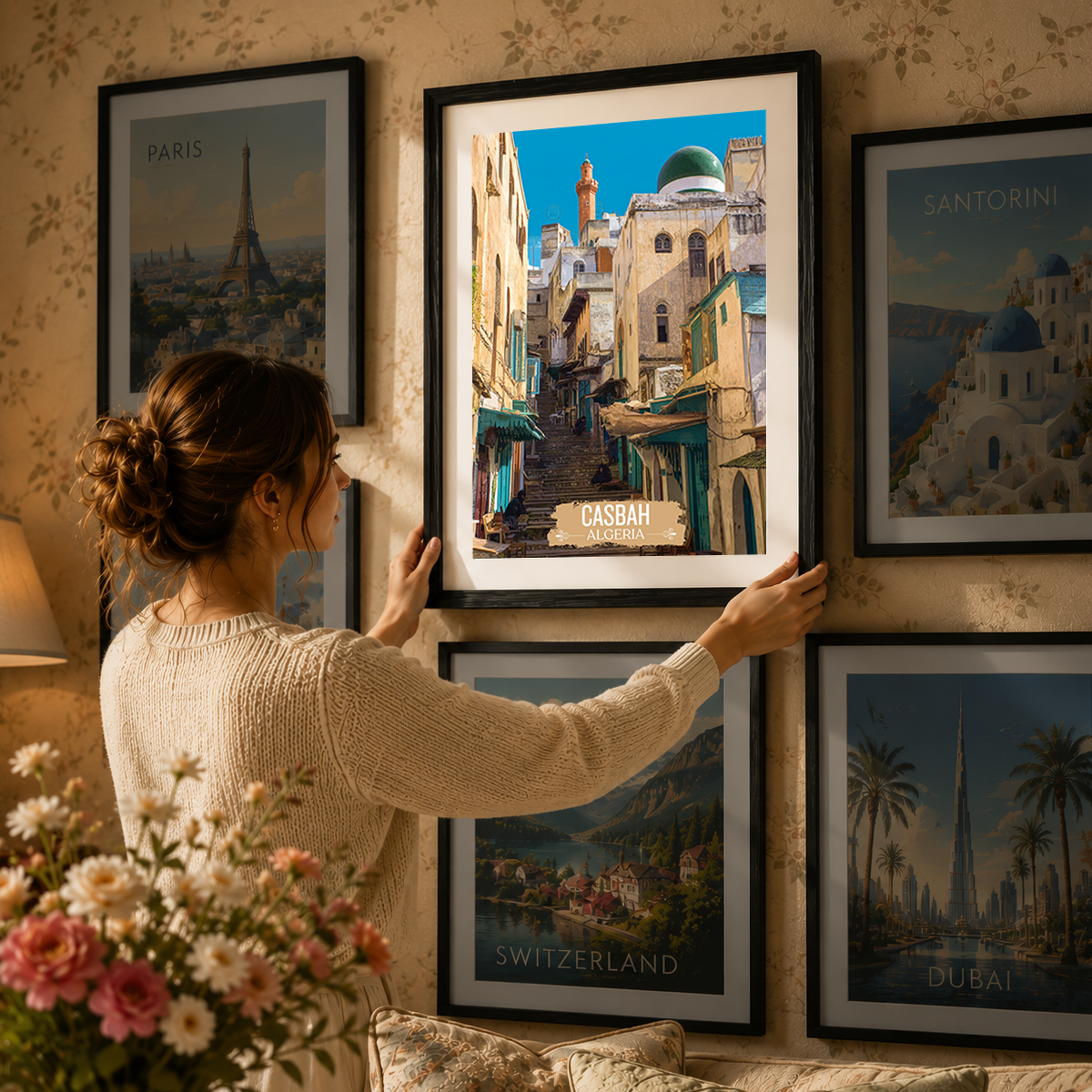 Casbah - Algeria - Travel Poster Vintage Style Wall Art Print - Art Print - Travel Art Poster