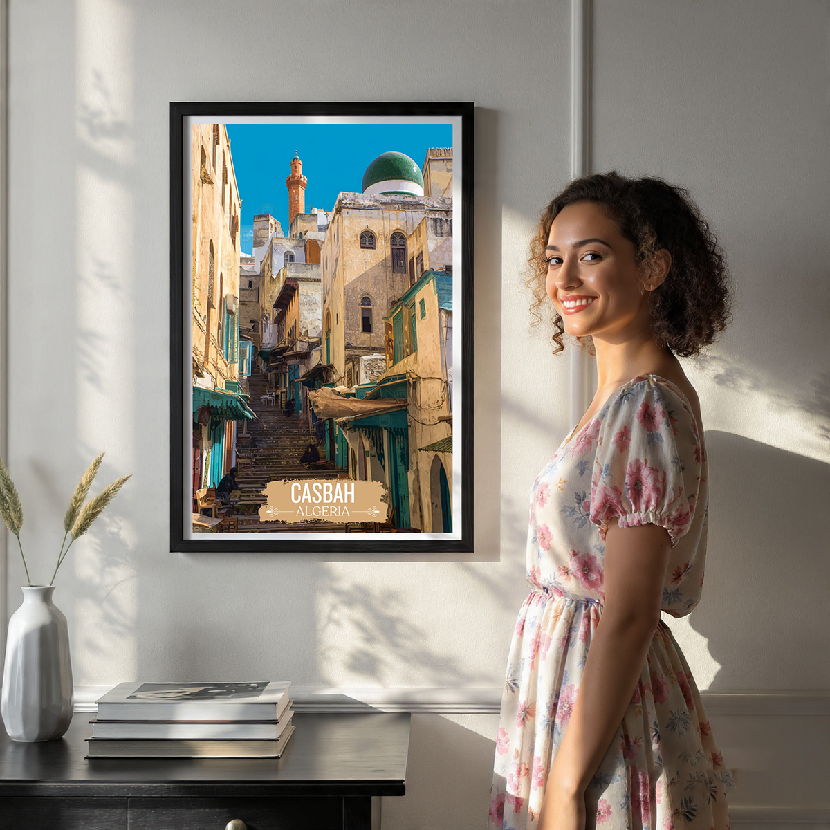 Casbah - Algeria - Travel Poster Vintage Style Wall Art Print - Art Print - Travel Art Poster