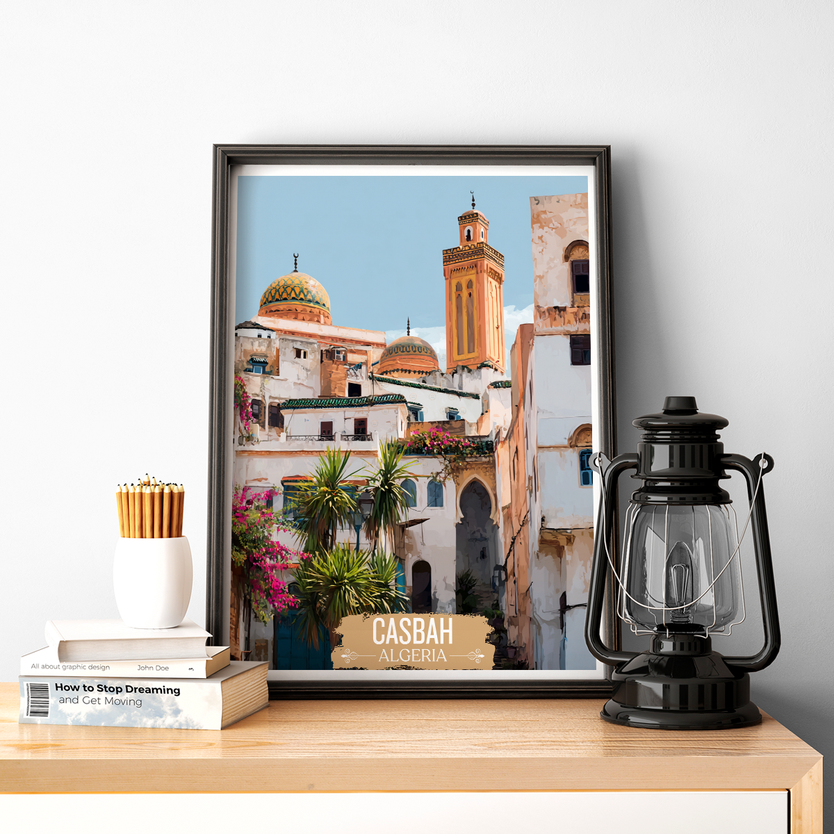 Casbah - Algeria - Travel Poster Vintage Style Wall Art Print - Art Print - Travel Art Poster