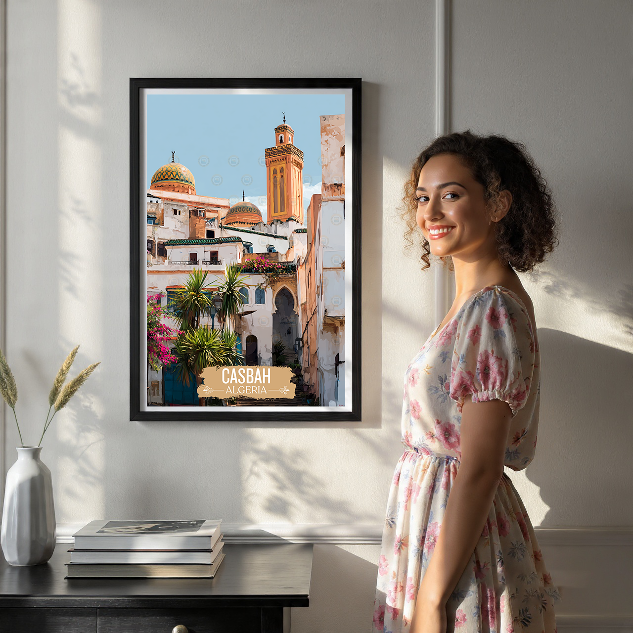 Casbah - Algeria - Travel Poster Vintage Style Wall Art Print - Art Print - Travel Art Poster