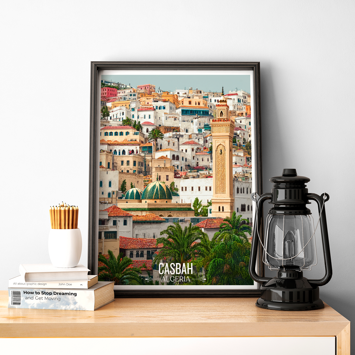 Casbah - Algeria - Travel Poster Vintage Style Wall Art Print - Art Print - Travel Art Poster