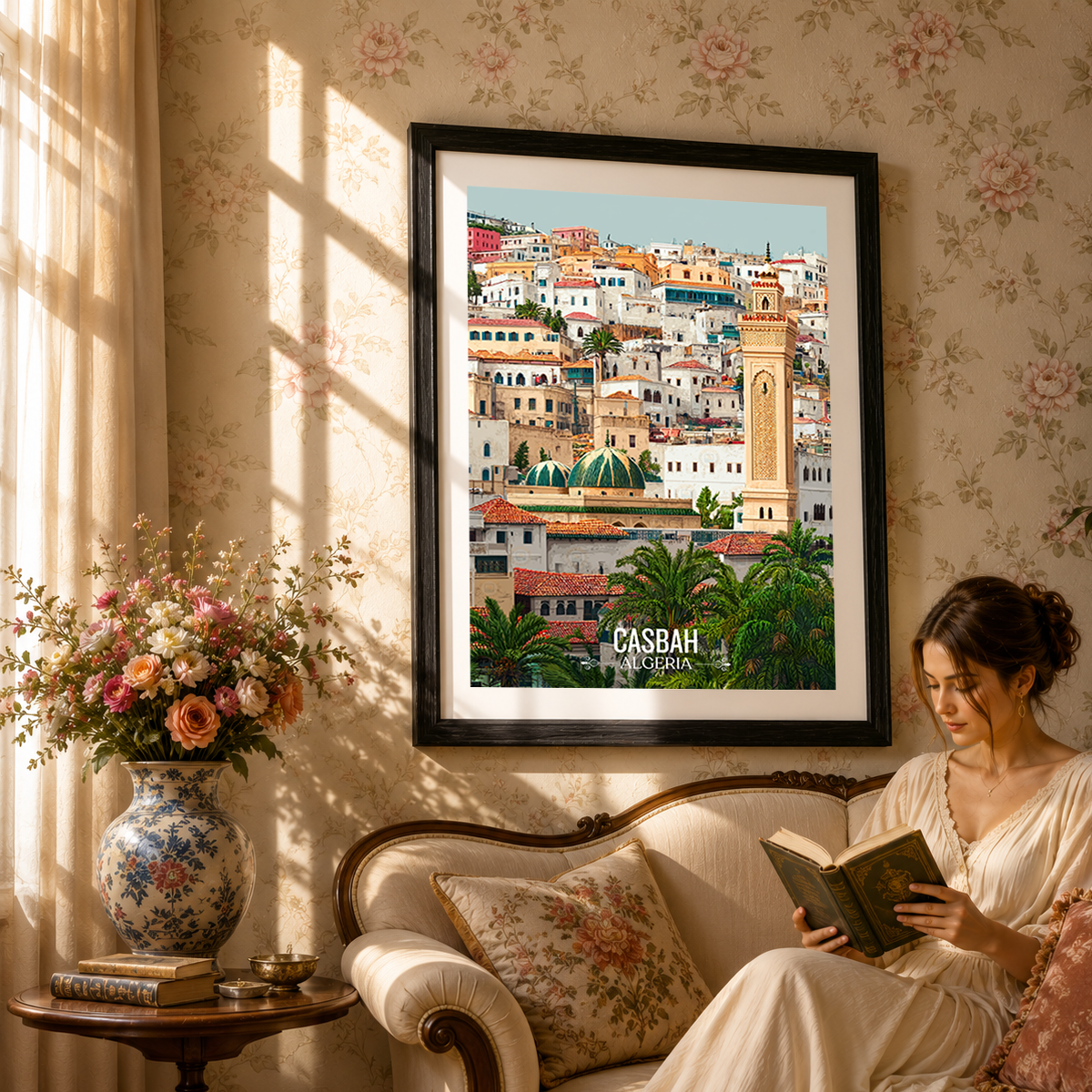 Casbah - Algeria - Travel Poster Vintage Style Wall Art Print - Art Print - Travel Art Poster