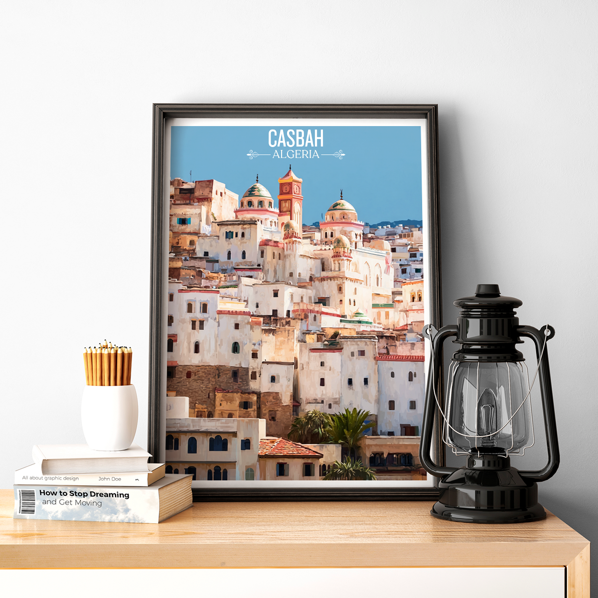 Casbah - Algeria - Travel Poster Vintage Style Wall Art Print - Art Print - Travel Art Poster