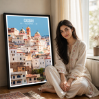 Casbah - Algeria - Travel Poster Vintage Style Wall Art Print - Art Print - Travel Art Poster