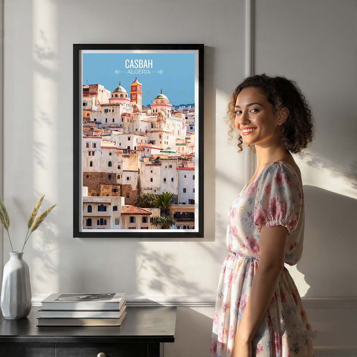 Casbah - Algeria - Travel Poster Vintage Style Wall Art Print - Art Print - Travel Art Poster