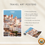 Casbah - Algeria - Travel Poster Vintage Style Wall Art Print - Art Print - Travel Art Poster