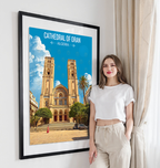 Cathedral of Oran - Algeria - Travel Poster Vintage Style Wall Art Print - Art Print - Travel Art Poster