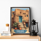 Chaoui House - Algeria - Travel Poster Vintage Style Wall Art Print - Art Print - Travel Art Poster