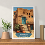 Chaoui House - Algeria - Travel Poster Vintage Style Wall Art Print - Art Print - Travel Art Poster