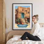 Chaoui House - Algeria - Travel Poster Vintage Style Wall Art Print - Art Print - Travel Art Poster