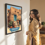 Chaoui House - Algeria - Travel Poster Vintage Style Wall Art Print - Art Print - Travel Art Poster