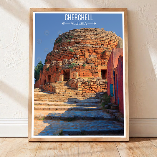 Cherchell - Algeria - Travel Poster Vintage Style Wall Art Print - Art Print - Travel Art Poster