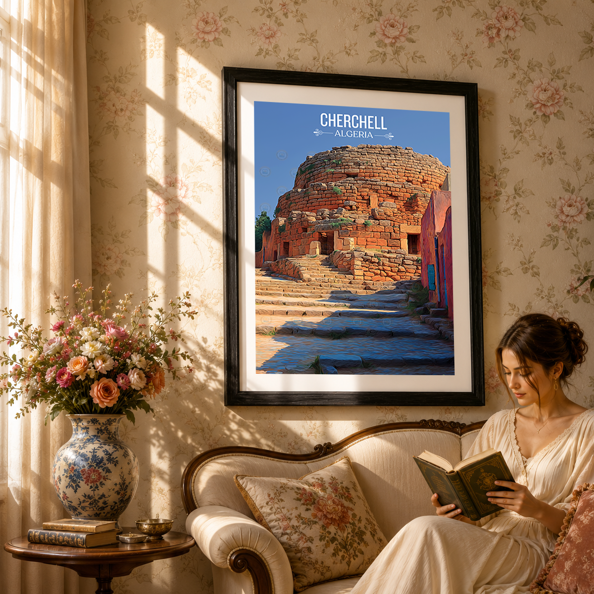 Cherchell - Algeria - Travel Poster Vintage Style Wall Art Print - Art Print - Travel Art Poster