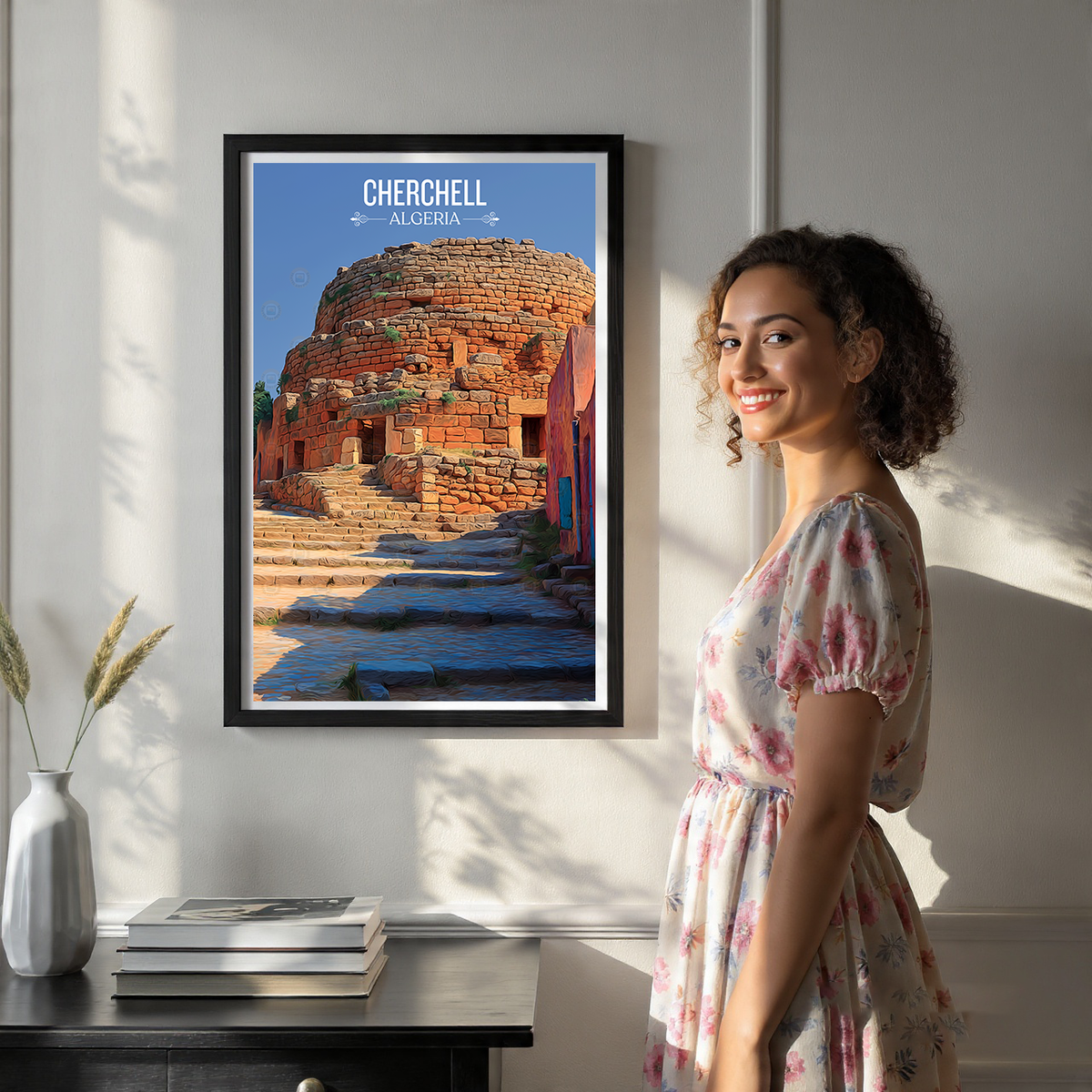 Cherchell - Algeria - Travel Poster Vintage Style Wall Art Print - Art Print - Travel Art Poster