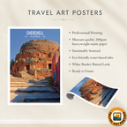 Cherchell - Algeria - Travel Poster Vintage Style Wall Art Print - Art Print - Travel Art Poster