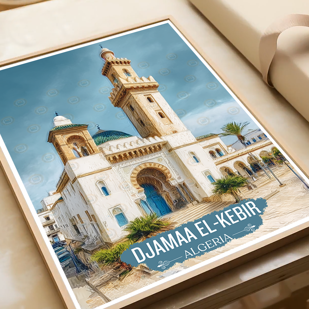 Djamaa el-Kebir - Algeria - Travel Poster Vintage Style Wall Art Print - Art Print - Travel Art Poster