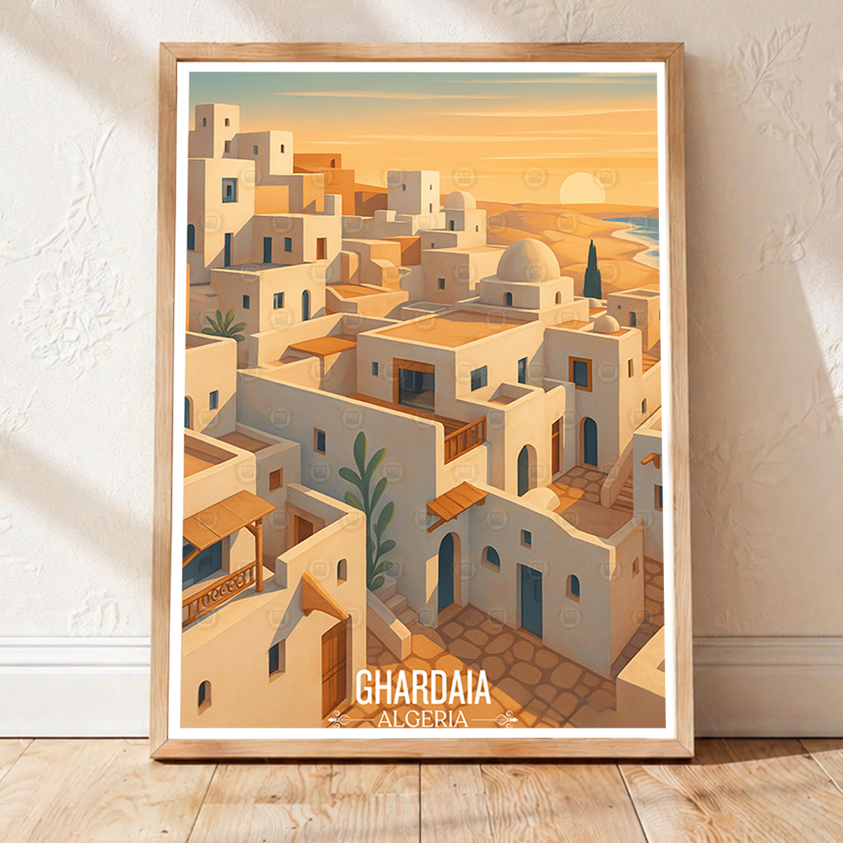 Ghardaia - Algeria - Travel Poster Vintage Style Wall Art Print - Art Print - Travel Art Poster