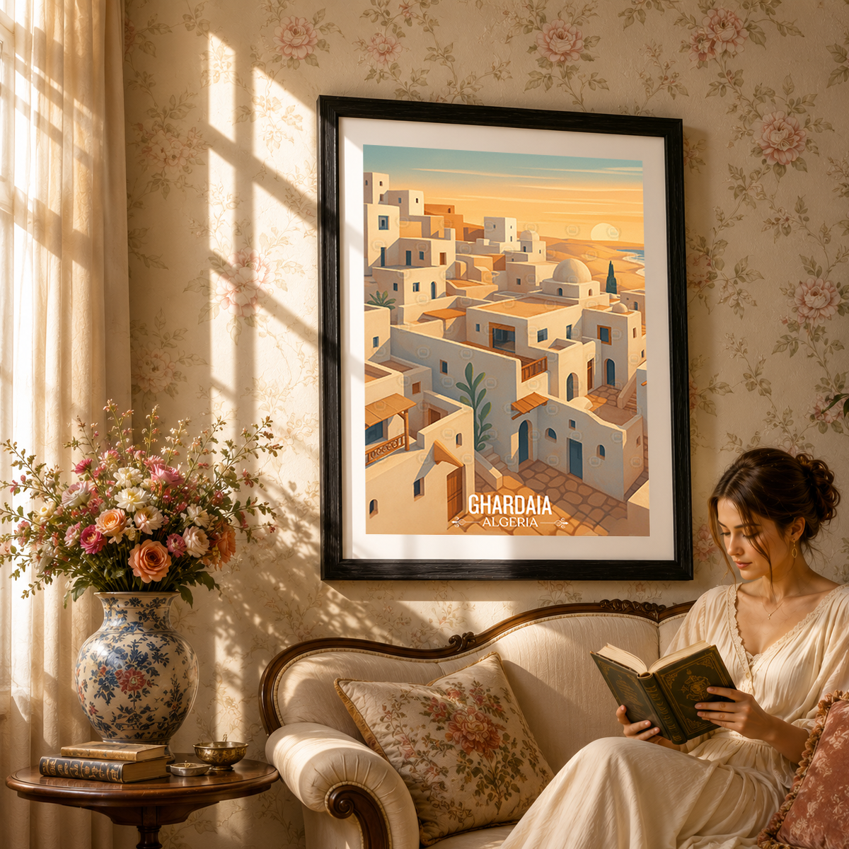 Ghardaia - Algeria - Travel Poster Vintage Style Wall Art Print - Art Print - Travel Art Poster