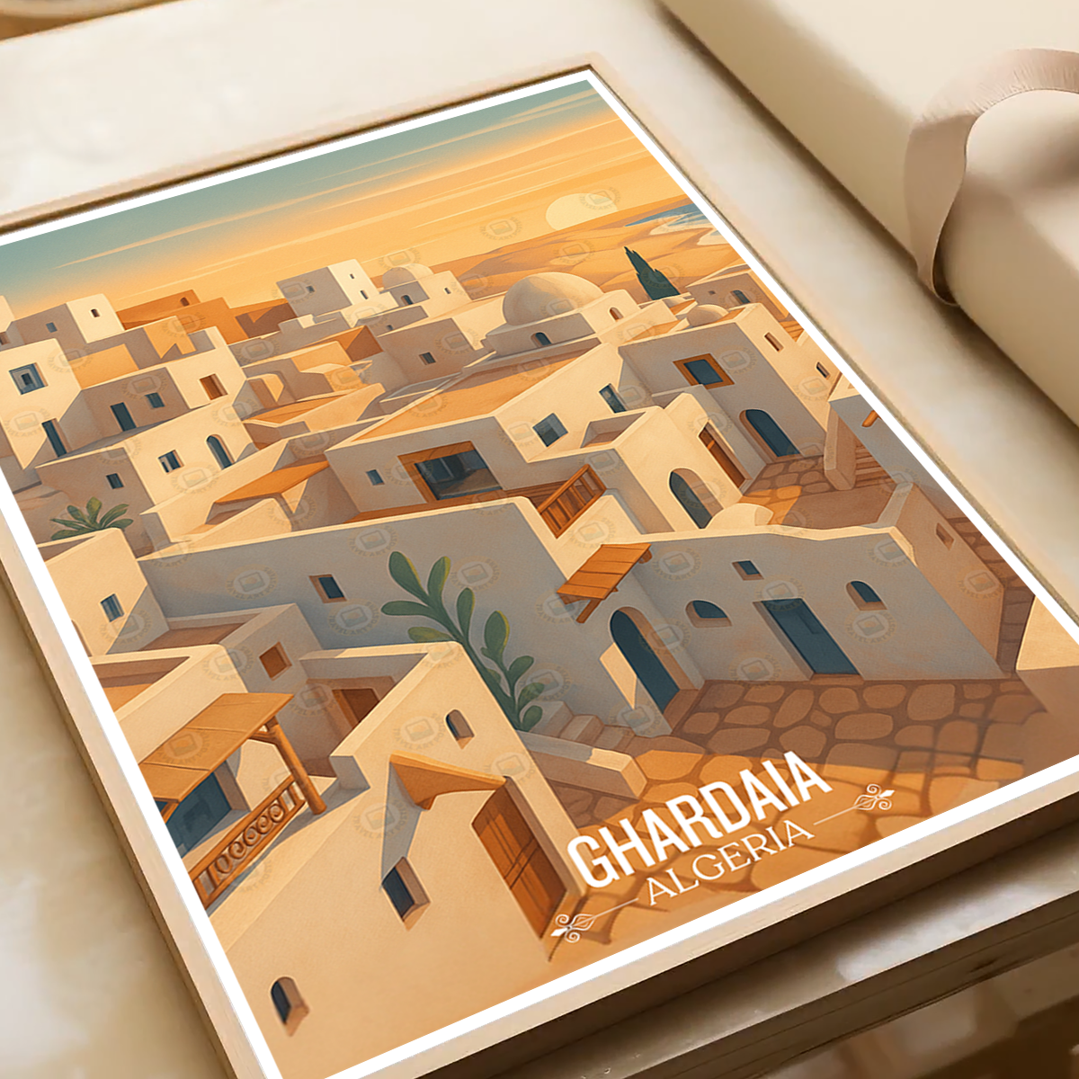 Ghardaia - Algeria - Travel Poster Vintage Style Wall Art Print - Art Print - Travel Art Poster