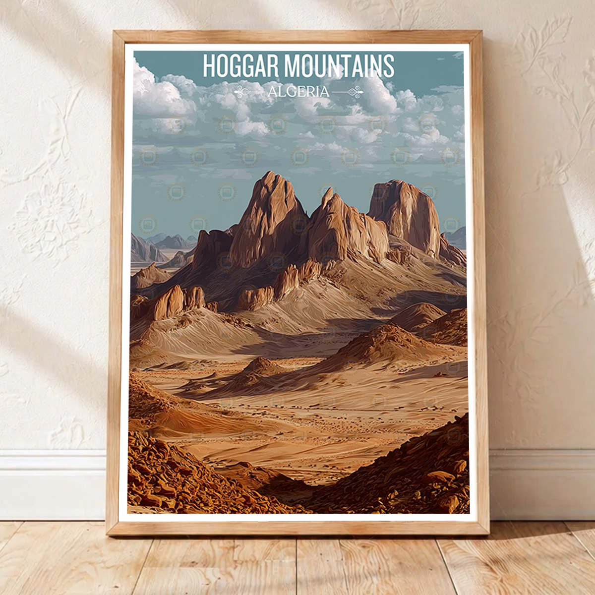 Hoggar Mountains - Algeria - Travel Poster Vintage Style Wall Art Print - Art Print - Travel Art Poster