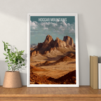 Hoggar Mountains - Algeria - Travel Poster Vintage Style Wall Art Print - Art Print - Travel Art Poster