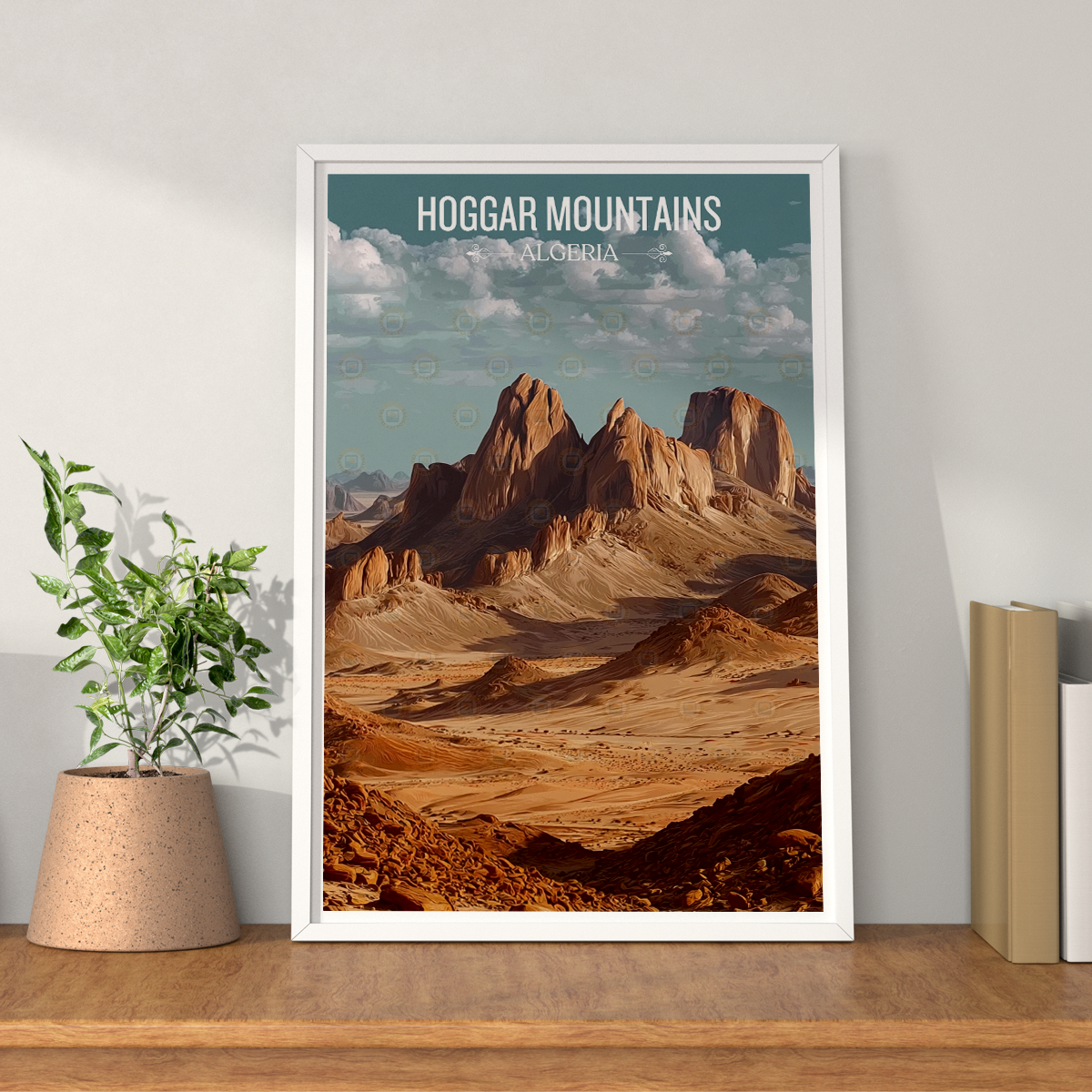 Hoggar Mountains - Algeria - Travel Poster Vintage Style Wall Art Print - Art Print - Travel Art Poster