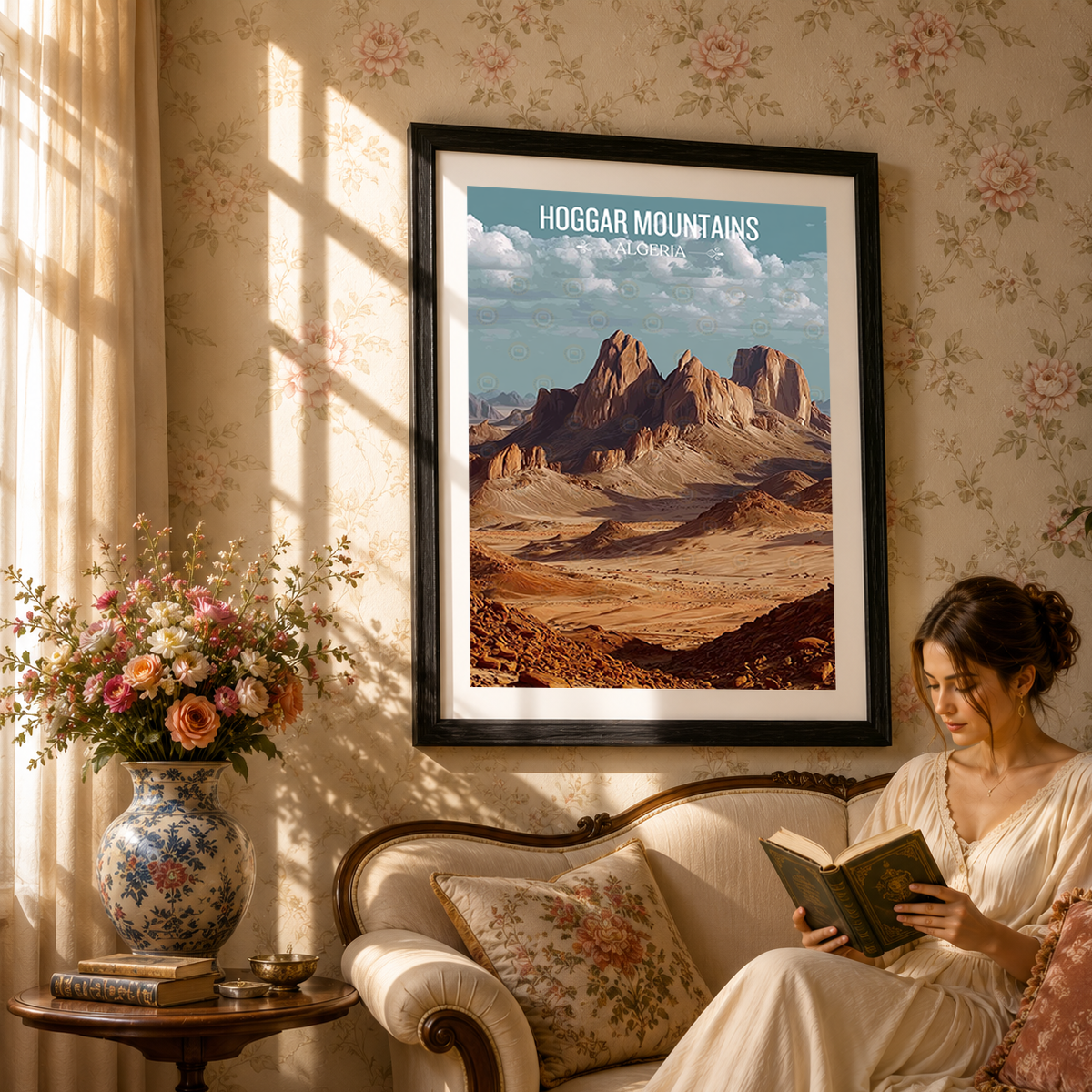 Hoggar Mountains - Algeria - Travel Poster Vintage Style Wall Art Print - Art Print - Travel Art Poster