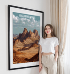 Hoggar Mountains - Algeria - Travel Poster Vintage Style Wall Art Print - Art Print - Travel Art Poster