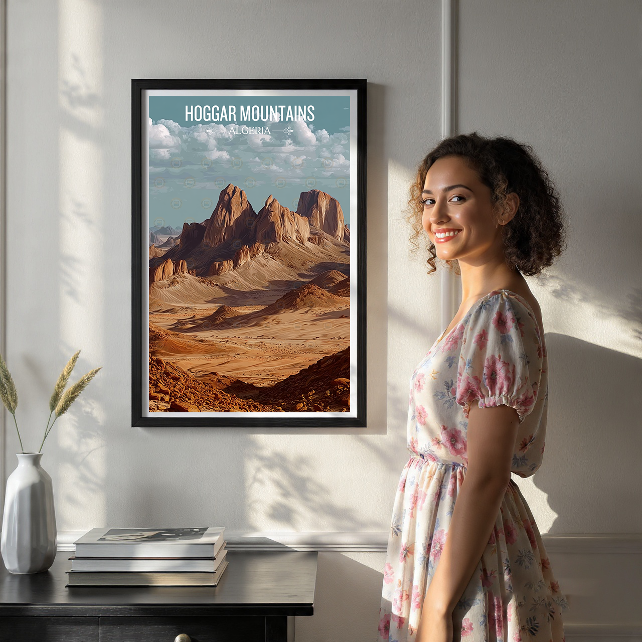 Hoggar Mountains - Algeria - Travel Poster Vintage Style Wall Art Print - Art Print - Travel Art Poster