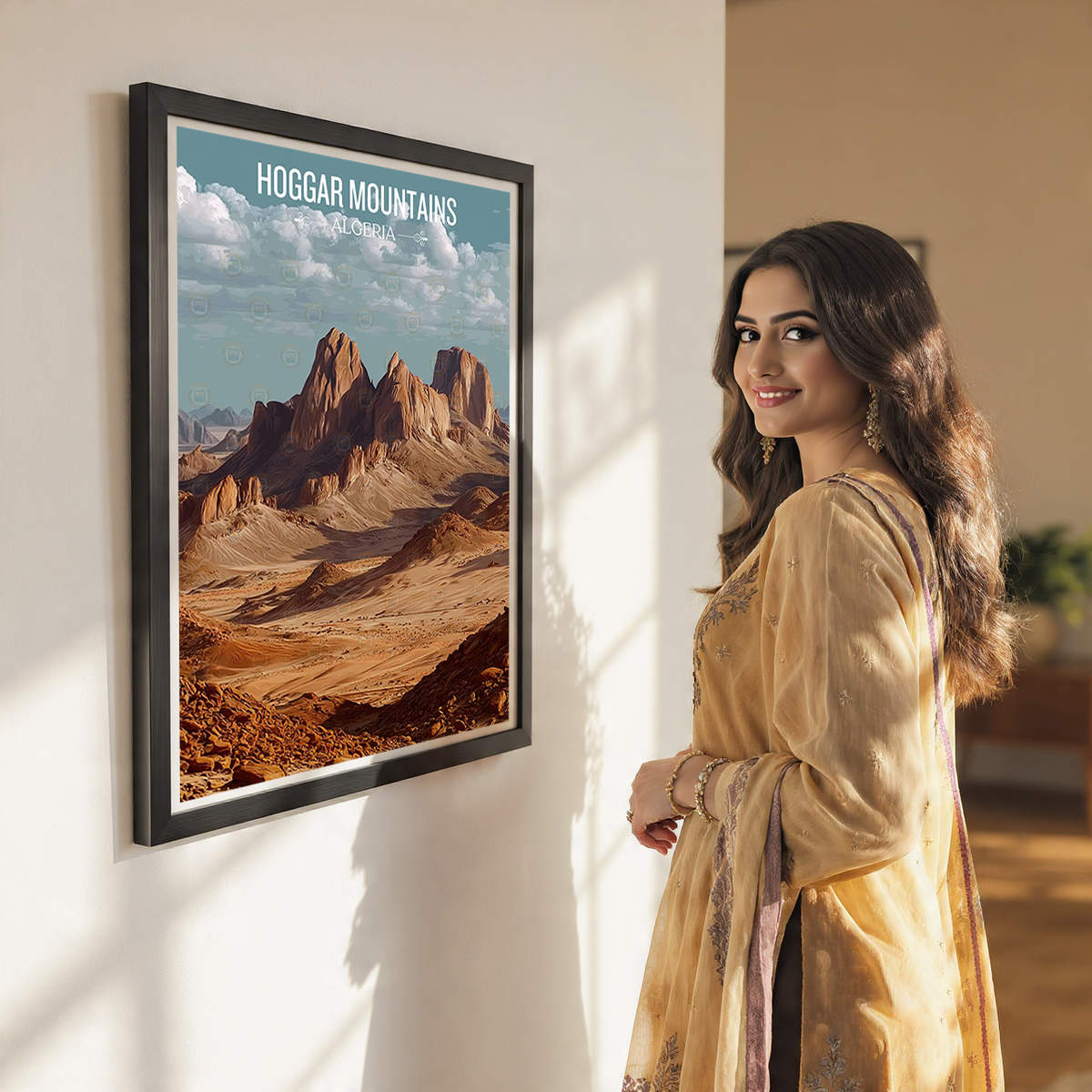 Hoggar Mountains - Algeria - Travel Poster Vintage Style Wall Art Print - Art Print - Travel Art Poster