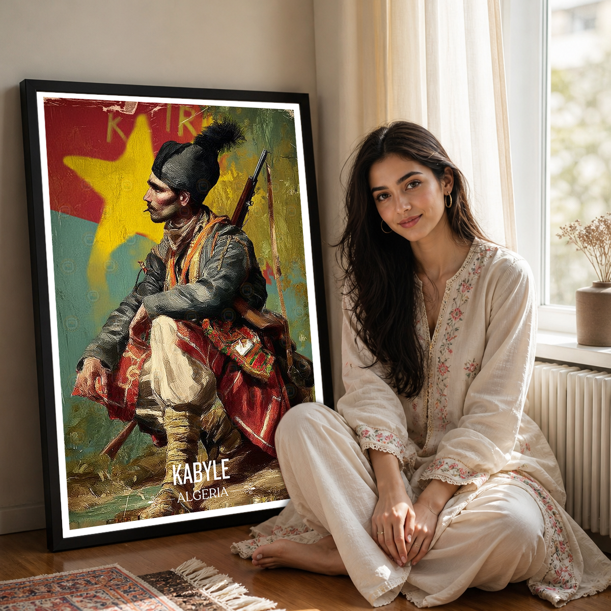 Kabyle Leqbayel - Algeria - Travel Poster Vintage Style Wall Art Print - Art Print - Travel Art Poster