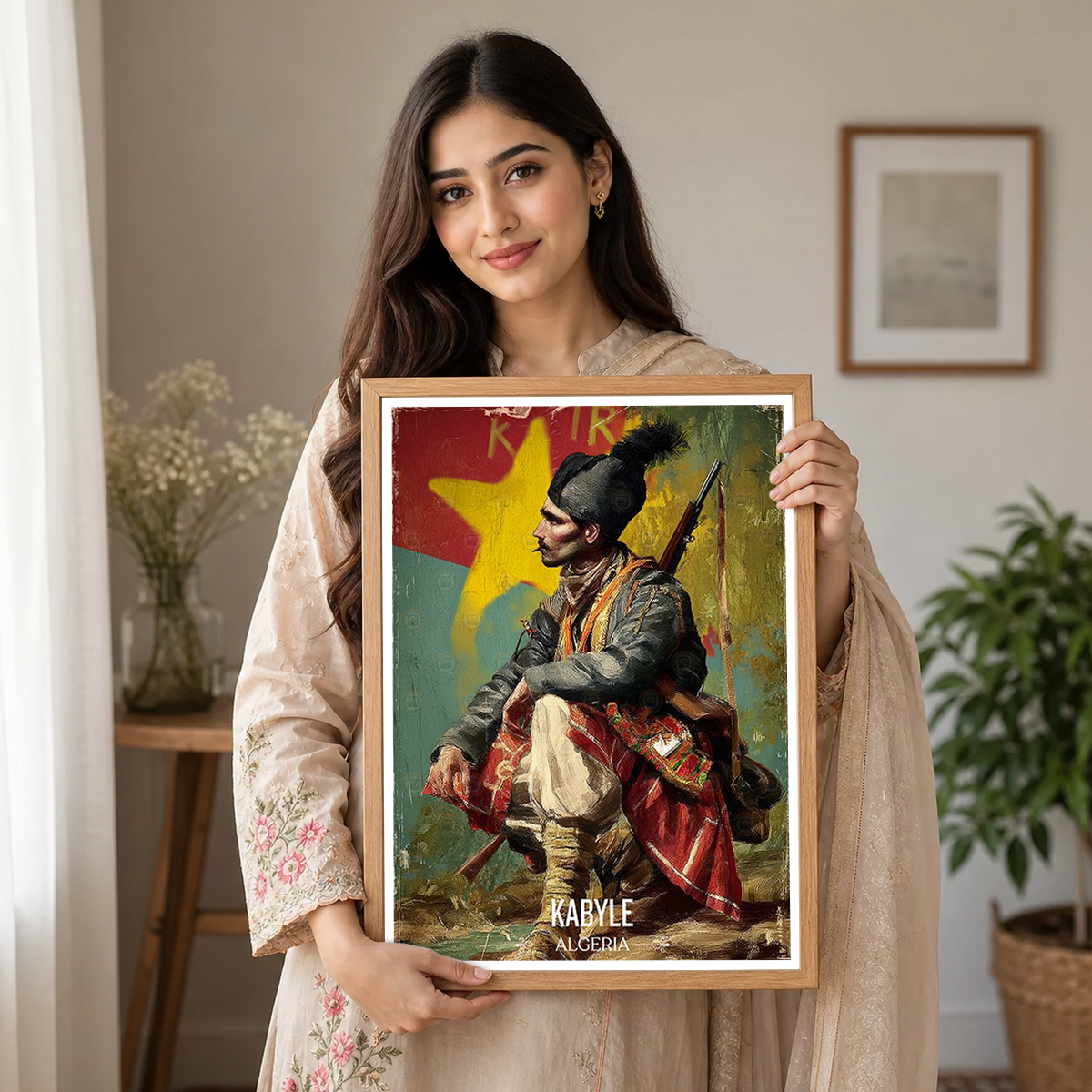 Kabyle Leqbayel - Algeria - Travel Poster Vintage Style Wall Art Print - Art Print - Travel Art Poster