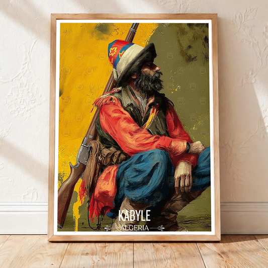 Kabyle Leqbayel - Algeria - Travel Poster Vintage Style Wall Art Print - Art Print - Travel Art Poster