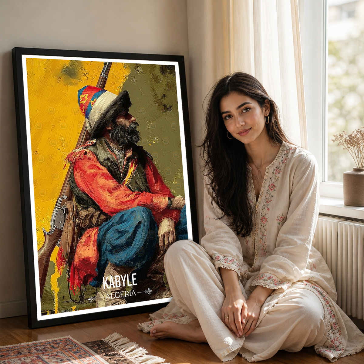 Kabyle Leqbayel - Algeria - Travel Poster Vintage Style Wall Art Print - Art Print - Travel Art Poster