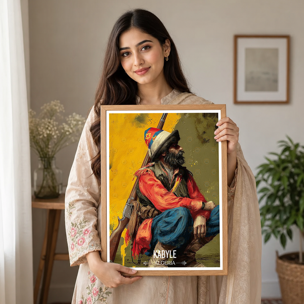 Kabyle Leqbayel - Algeria - Travel Poster Vintage Style Wall Art Print - Art Print - Travel Art Poster
