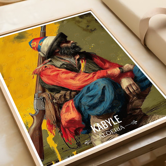 Kabyle Leqbayel - Algeria - Travel Poster Vintage Style Wall Art Print - Art Print - Travel Art Poster