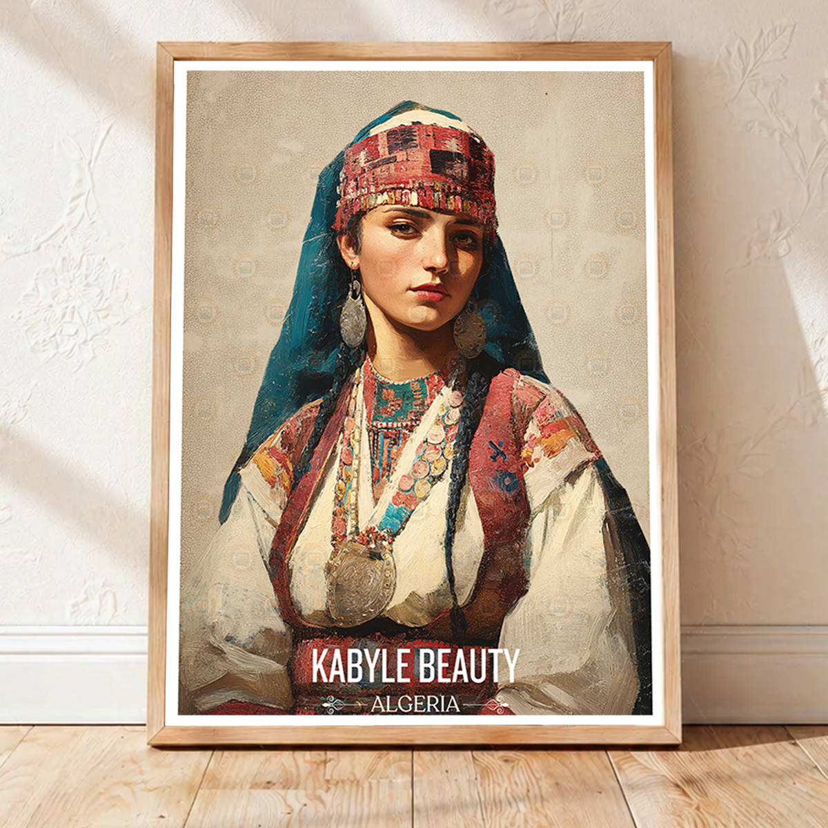Kabyle Beauty - Algeria - Travel Poster Vintage Style Wall Art Print - Art Print - Travel Art Poster