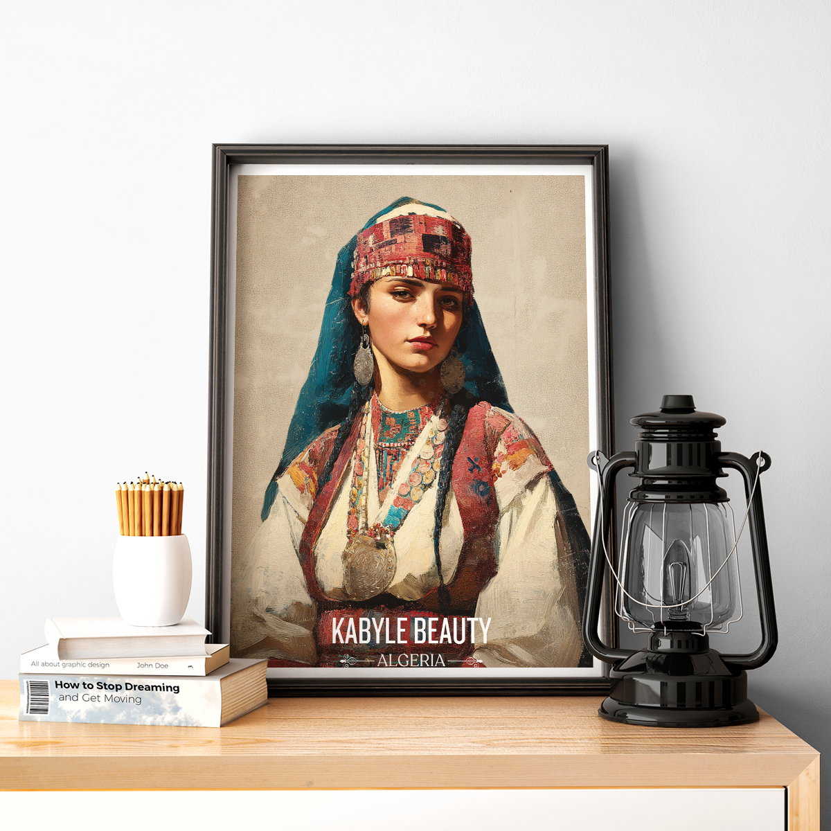 Kabyle Beauty - Algeria - Travel Poster Vintage Style Wall Art Print - Art Print - Travel Art Poster