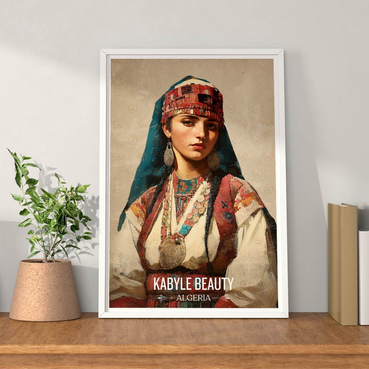 Kabyle Beauty - Algeria - Travel Poster Vintage Style Wall Art Print - Art Print - Travel Art Poster