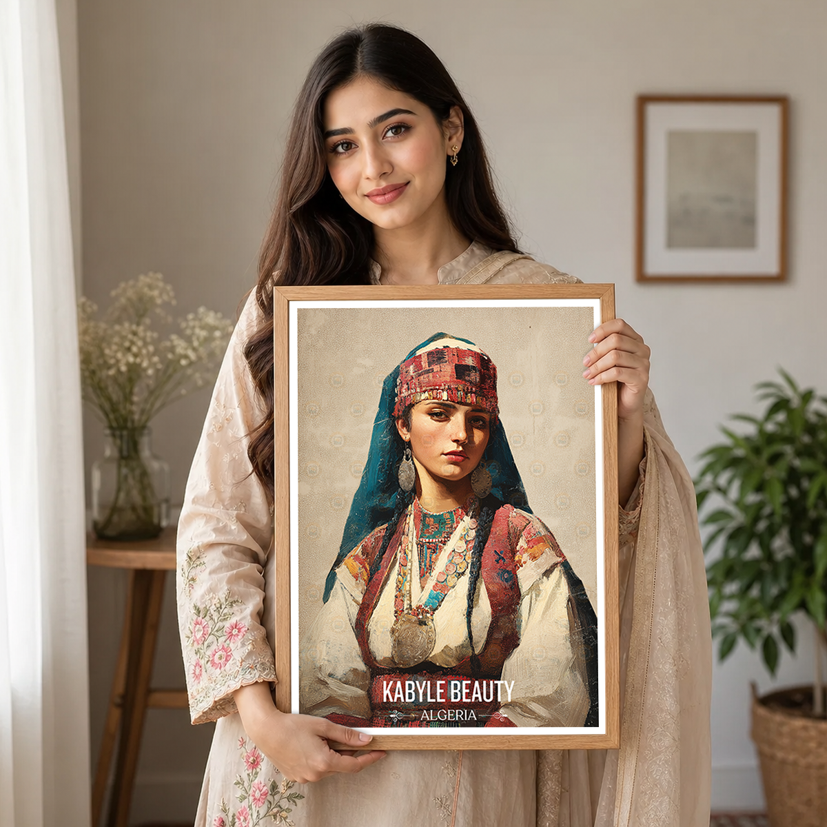 Kabyle Beauty - Algeria - Travel Poster Vintage Style Wall Art Print - Art Print - Travel Art Poster