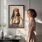 Kabyle Beauty - Algeria - Travel Poster Vintage Style Wall Art Print - Art Print - Travel Art Poster