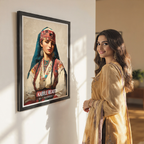 Kabyle Beauty - Algeria - Travel Poster Vintage Style Wall Art Print - Art Print - Travel Art Poster