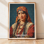 Kabyle Beauty - Algeria - Travel Poster Vintage Style Wall Art Print - Art Print - Travel Art Poster