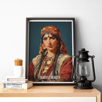 Kabyle Beauty - Algeria - Travel Poster Vintage Style Wall Art Print - Art Print - Travel Art Poster